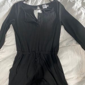 Princess Polly Black Long Sleeve Romper Size Small